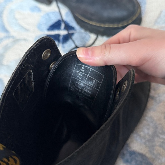 Dr. Marten Black Leather Shriver Hi. Combat Women’s Lace Up Boot - Picture 7 of 7